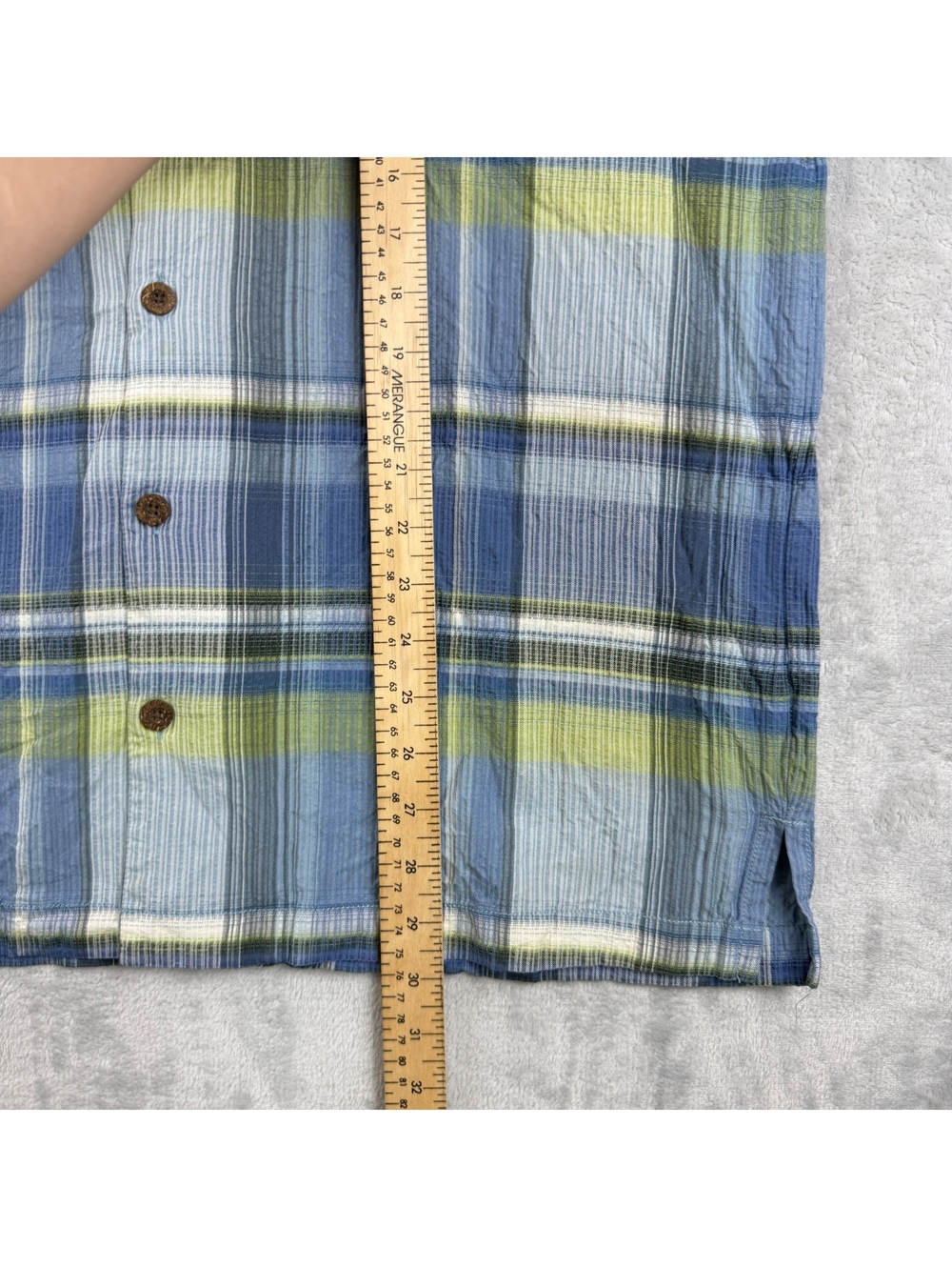 Tommy Bahama Men Large 100% Silk Plaid Short Sleeve Camp Shirt Blue Green Resort - Picture 5 of 10